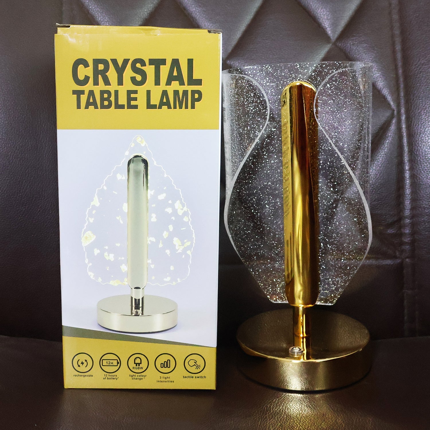 Luxury Crystal Table Lamp with USB Charging (1 Pc) Luxury Crystal Table Lamp with USB Charging (1 Pc)